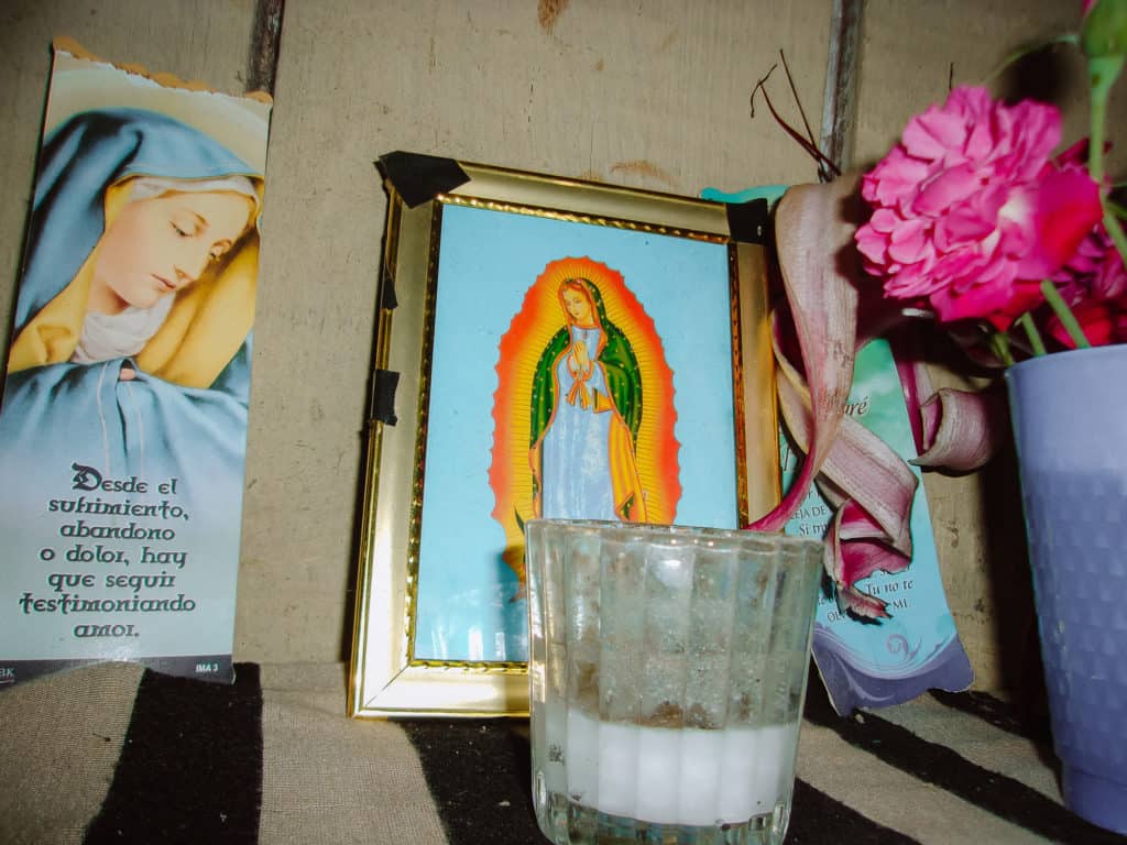 Photo of an image of the Virgin Mary